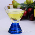 new design crystal colored stem cocktail glasses